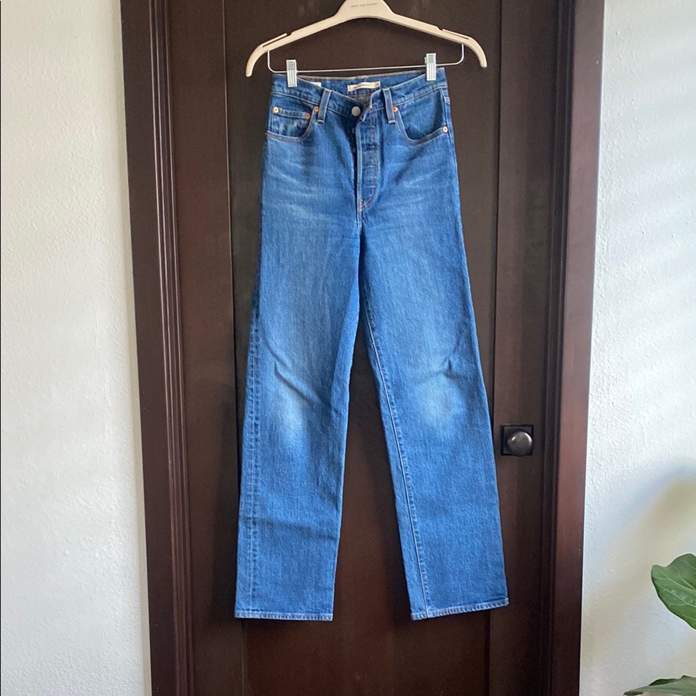 Levi’s ribcage denim jeans